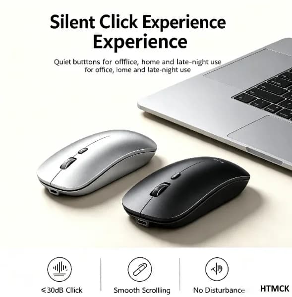 Mouse wireless ricaricabile silenzioso retroilluminato a LED Mouse PC portatile Computer Mous Ricevitore 2.4Ghz Mouse ottici dual mode Bluetooth