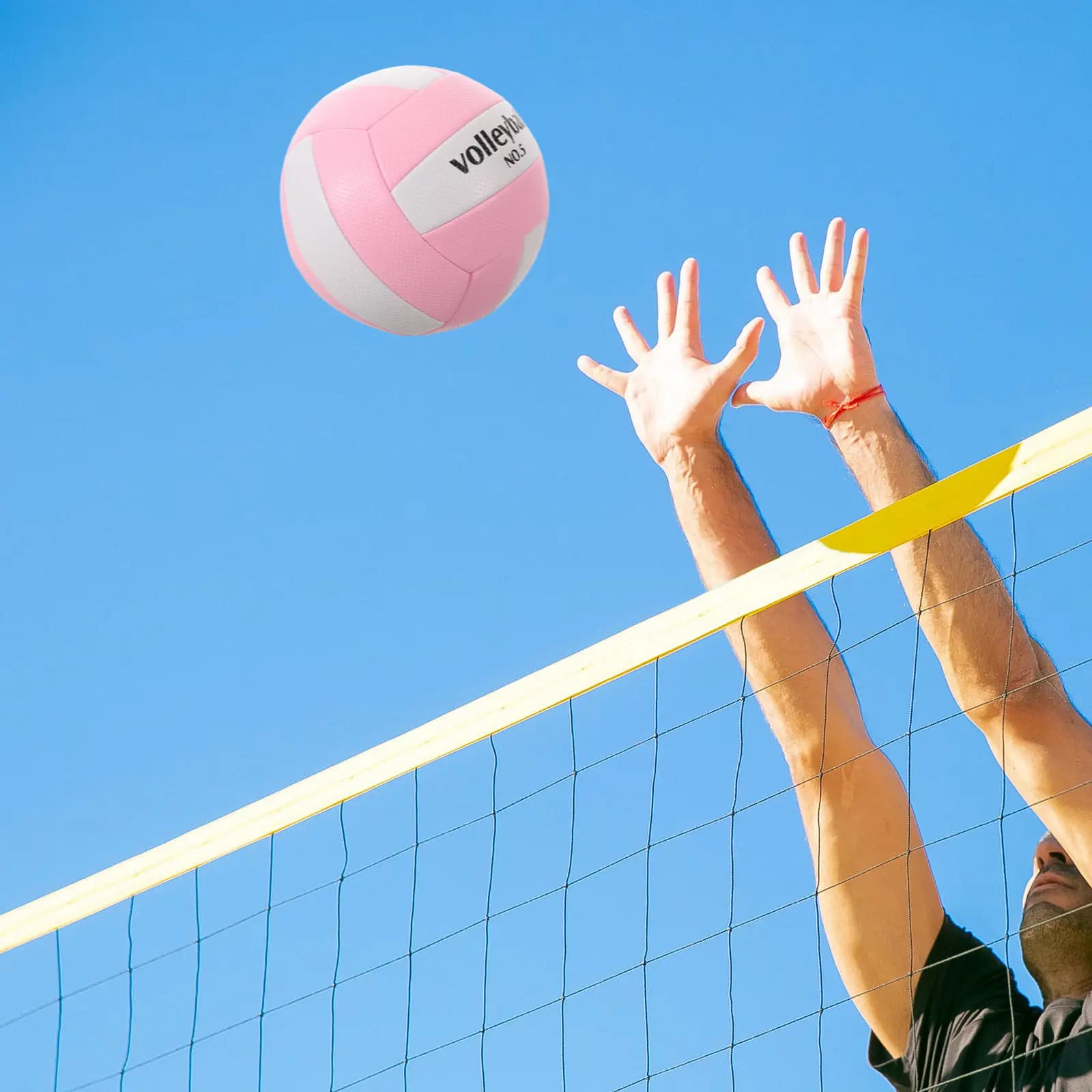 Palloni da Pallavolo Misura Ufficiale 5, in PVC Morbido al Tatto con Texture Antiscivolo, per Beach Volley e Pallavolo all'Aperto in Ogni Condizione Atmosferica, Ideali per il Giardino