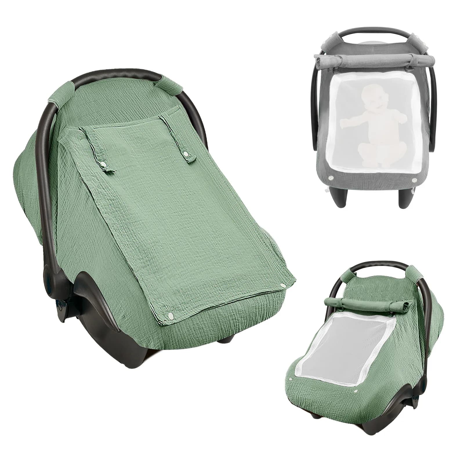 Coprisedile per auto per bambini Accessori universali per passeggino 3 modalità Tettuccio porta neonati antivento con cerniera bidirezionale per i viaggi