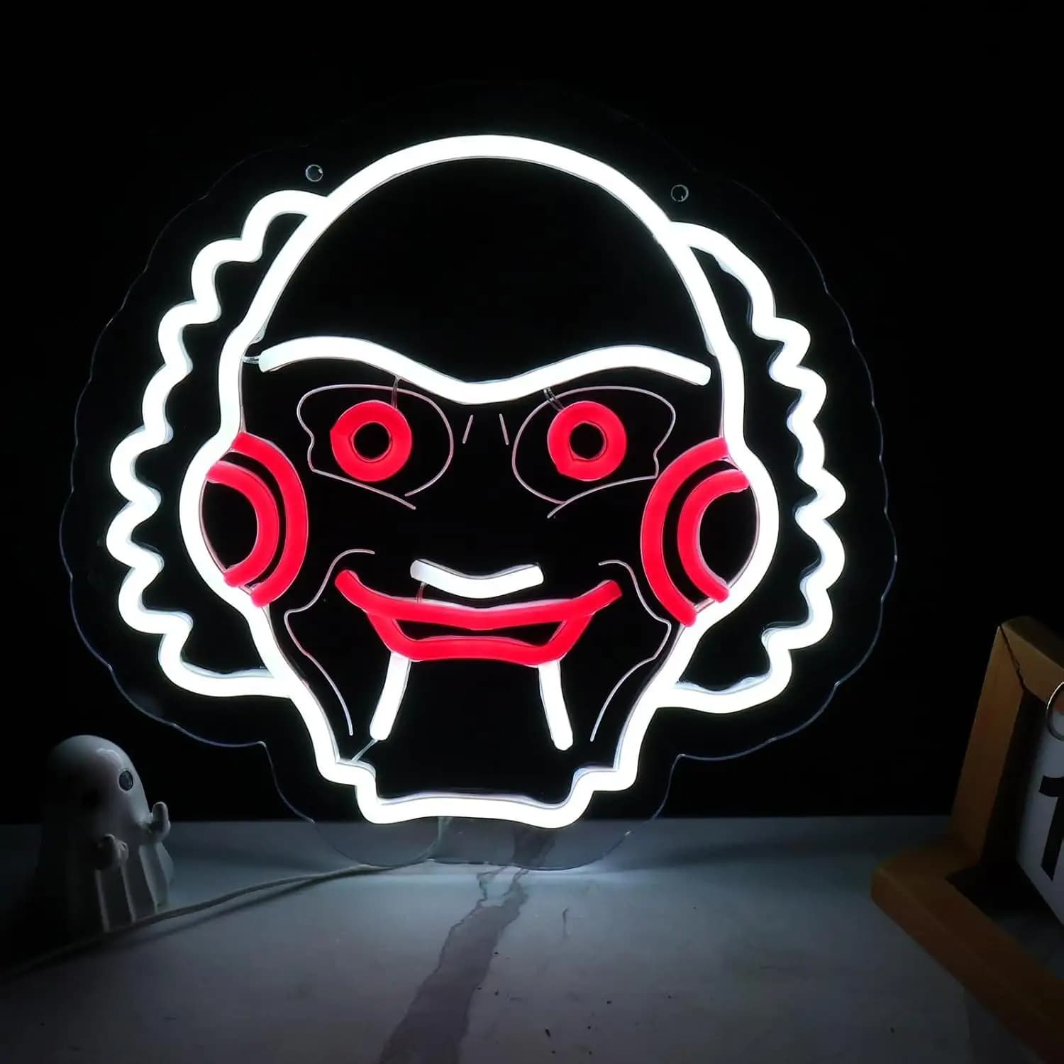 Insegne al Neon Saw - Billy, Luci LED al Neon Dimmerabili USB per Sala Giochi, Garage, Man Cave, Feste di Compleanno, Bar, Casa, Regalo di Halloween