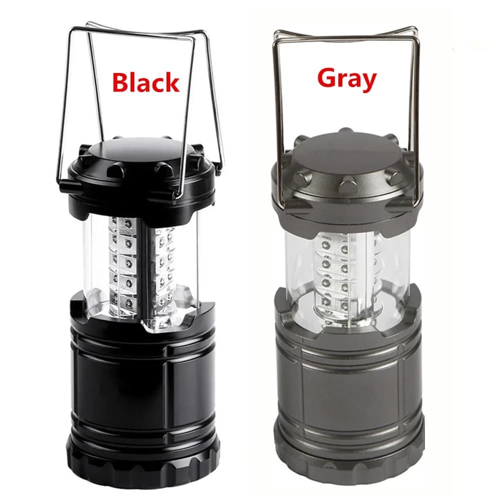 Lampada da tenda a 30 LED, luce da campeggio impermeabile, alimentata da 3 batterie AAA, luce di emergenza, lanterna portatile, torcia da lavoro