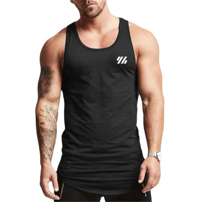 Canotte casual per bodybuilding da palestra Canotte estive in cotone traspirante Abbigliamento senza maniche Camicie muscolari fitness da uomo Abbigliamento sportivo da corsa