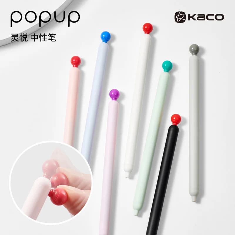 Kaco POPUP Penne gel Cancelleria carina Penna per firma estetica con stampa laterale da 0,5 mm, Creatività Decompressione Ritorno a scuola Strumento di scrittura