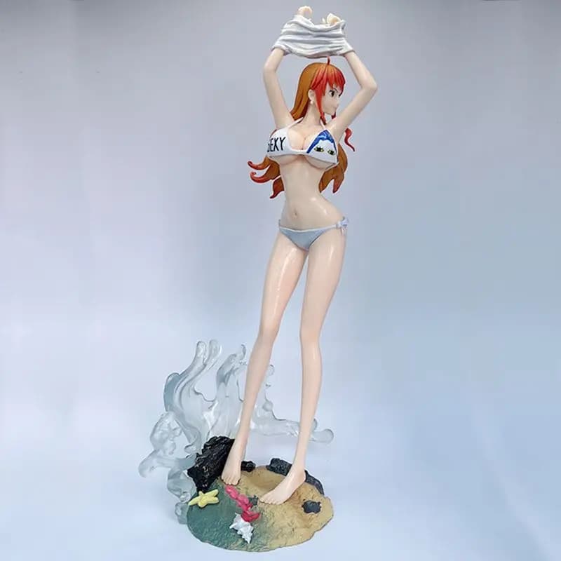 Statua Collezionabile Anime One Piece Nami in Bikini, Modellino da Scrivania, Regalo Decorativo