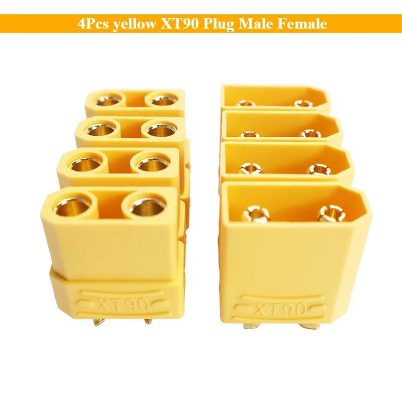 4 Pz Yellow XT90 Spina Male Female Projectile Plug Connectors for RC Lipo Battery Rc FPV Drone Aereo Auto Boat Expand Backup FAI from TE