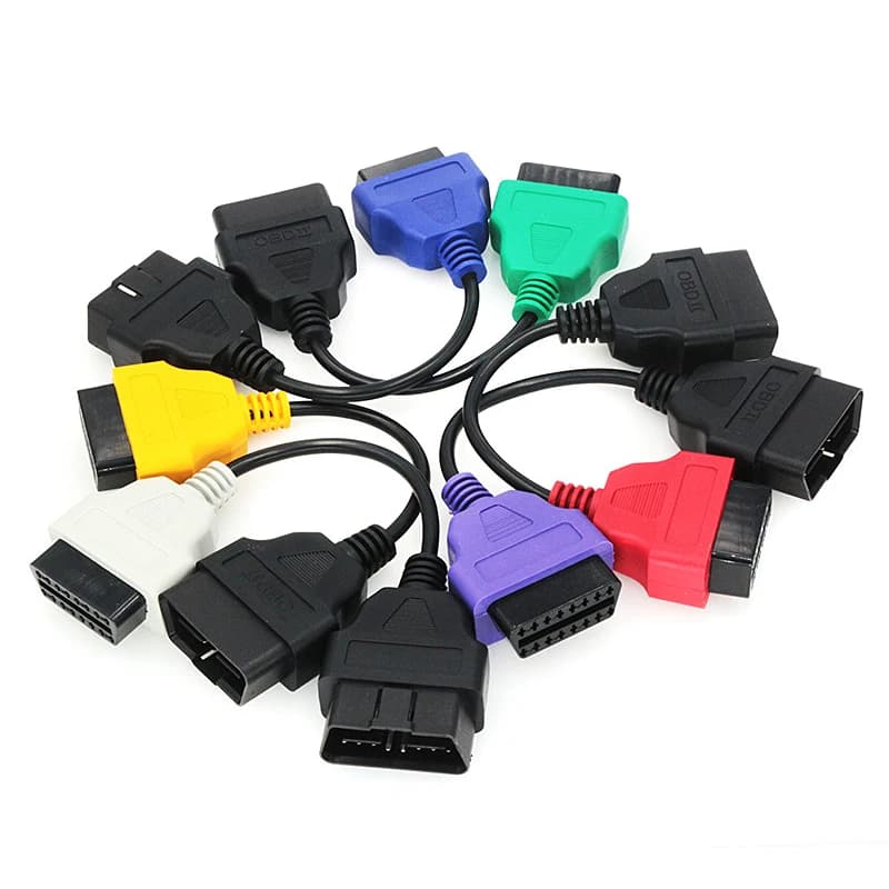 Set di 6 Cavi Adattatori OBD2 per MultiECUScan Fiat Alfa Romeo Lancia Chrysler Jeep Strumento Diagnostico