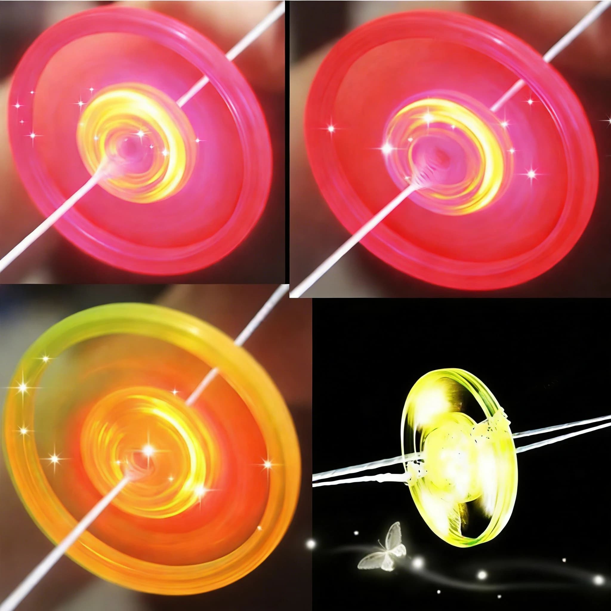 Giocattolo Luminoso Rotante con Cordino, Fidget Spinner Classico Colorato che si Illumina al Buio per Bambini, Ideale per Feste di Compleanno 2026