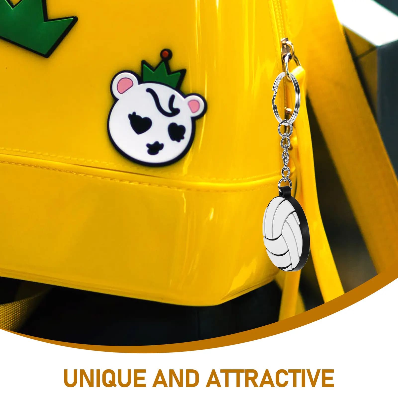 20 Pieces Balloon Shape Keychain, PVC and Metal Pendants for Bags, Sports Gadgets for Party, Decorative Rings for Backpacks