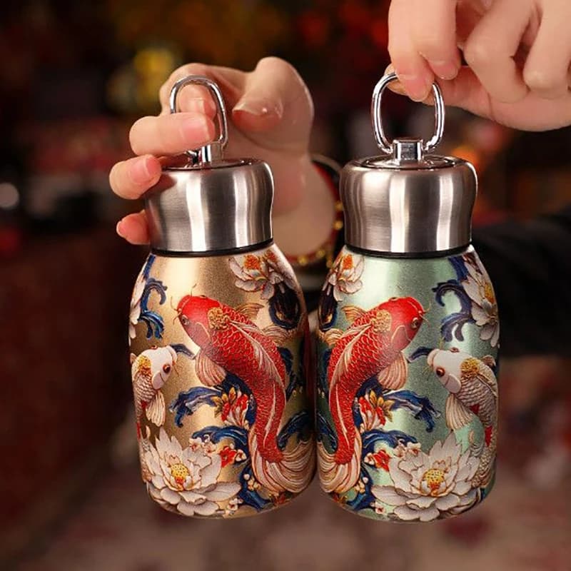 1 Pezzi Portatile In Acciaio Inox Tazza Isolata Addensata 300ml Tazza di Caffè A Prova di Perdite Mini Bottiglia di Acqua Stoviglie All'aperto