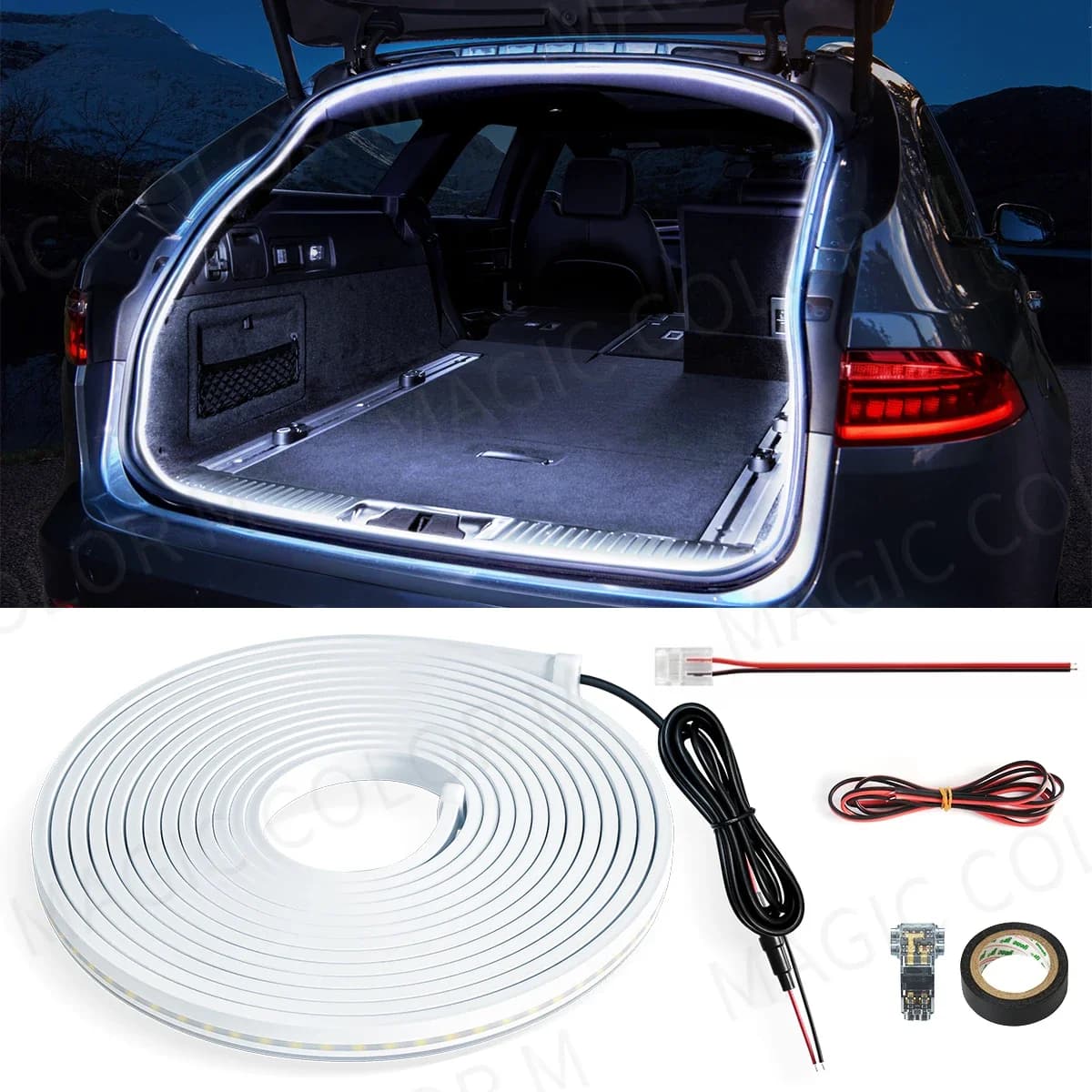 5M Luce del bagagliaio dell'auto per Tesla 3 YSX Auto Ambiente Decorativo Lampada Atmosfera Led Striscia flessibile Universale Ultra-luminoso Interni