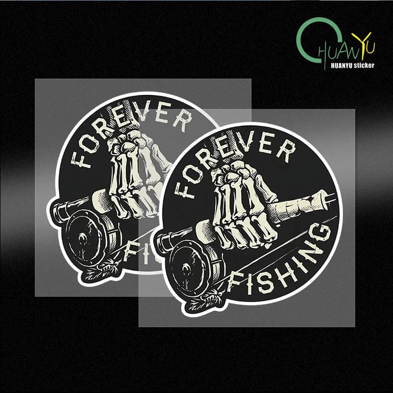 Adesivo per mulinello da pesca per sempre per cassetta degli attrezzi Cassetta degli attrezzi NEVER Pneumatico di pesca Decalcomania JDM Adesivi per auto divertenti Impermeabili