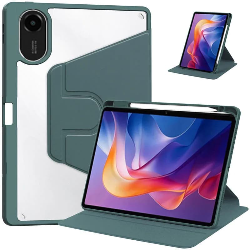 Copertura di rotazione acrilica per Xiaomi Redmi Pad 2 Custodia da 11 pollici Supporto con portapenne Trasparente posteriore Fonda per Redmi Pad 2 2025 Tablet