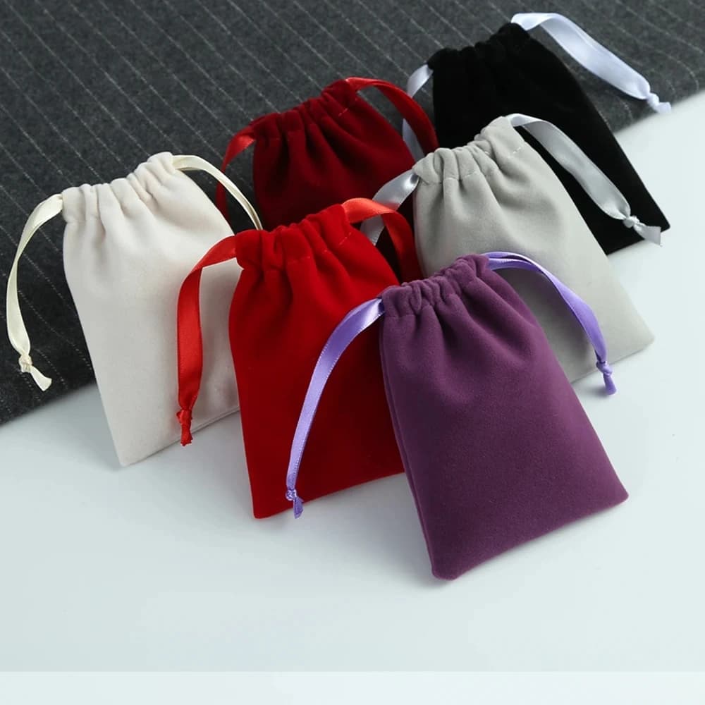 Sacchetto portagioie personalizzato in flanella, cotone, microfibra, lino, con manico in carta, per cassetto, scatola, pochette, borsa