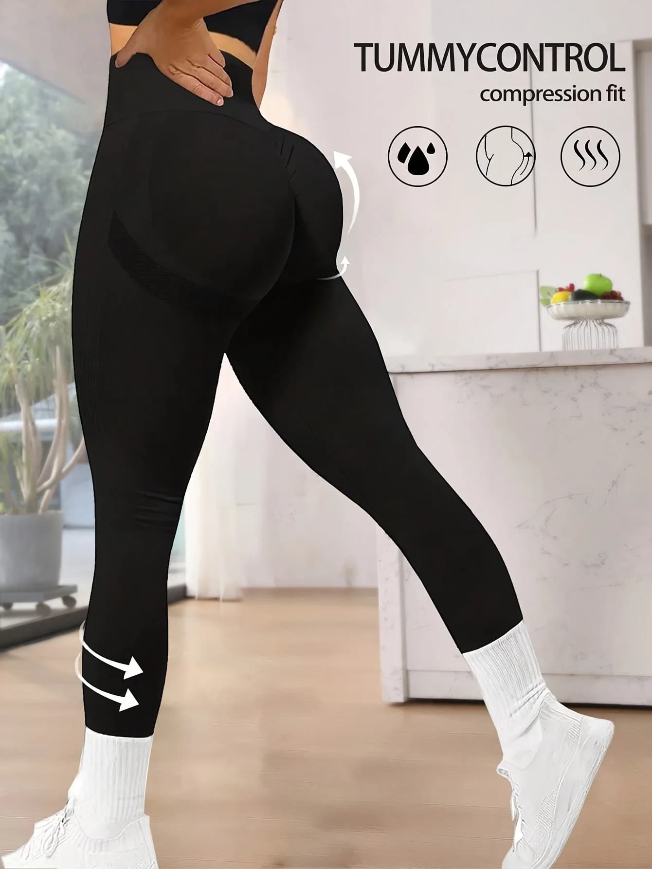 CZGUKE Pantaloni da yoga da palestra senza cuciture da donna a vita alta color pesca pantaloni sportivi attillati tinta unita pantaloni sportivi da ciclismo yoga