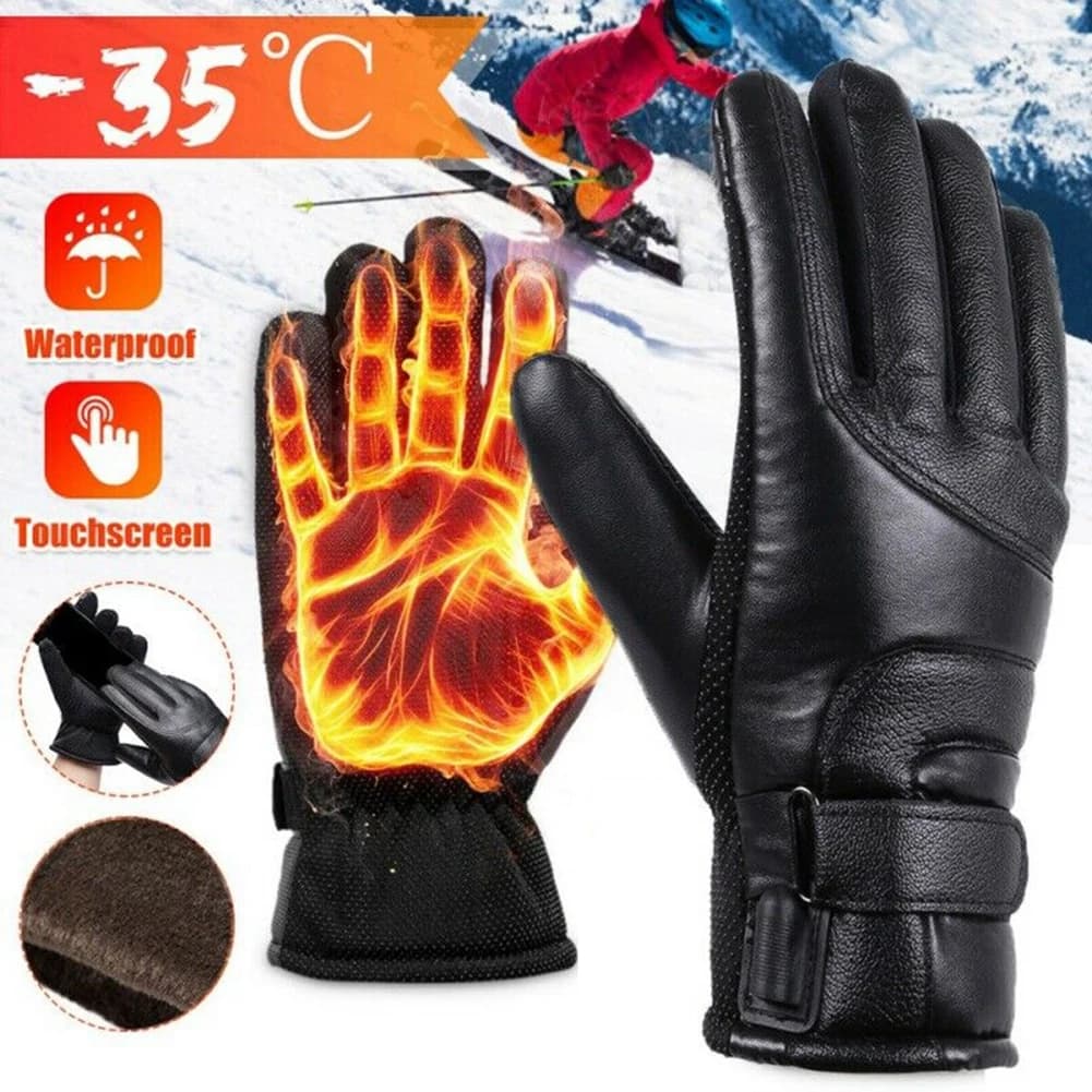 Guanti riscaldati elettrici Guanti riscaldanti scaldamani USB Guanti da bici impermeabili con touch screen termico per moto invernale (senza batteria)