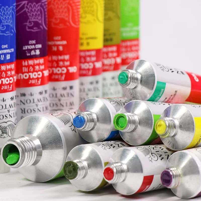 WINSOR & NEWTON Oli Paint 45ml Tube Fine Oil Colour Stable Pigment 54Colors For Beginner Student Artist Canvas Painting Graffiti