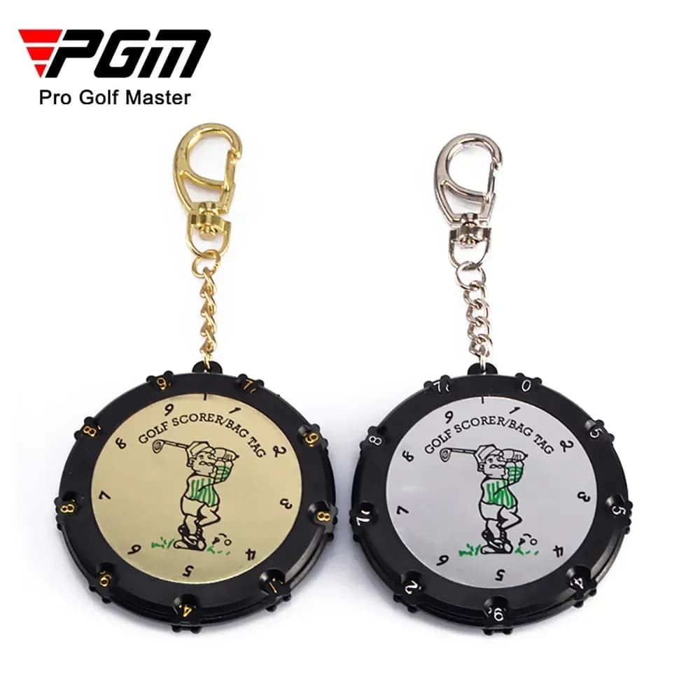 PGM 1 pz Golf Segnapunti D7.5 cm Rotondo 18 Fori Golf Forniture Accessori Oro Argenteo Colore Casuale JFQ001
