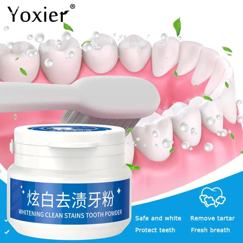 Teeth whitening powder Dentifricio Dentale Luminoso Tooth Cleaning Macchie Oral Hygiene Remove Plate Dente Alito Refreshing 30g