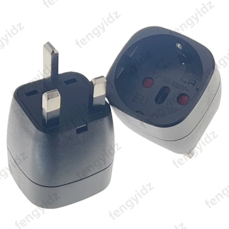 fengyidz England UK Travel Adapter England Germany Plug, EU to UK Travel Plug Type G Socket Adapter for England, Ireland, UK
