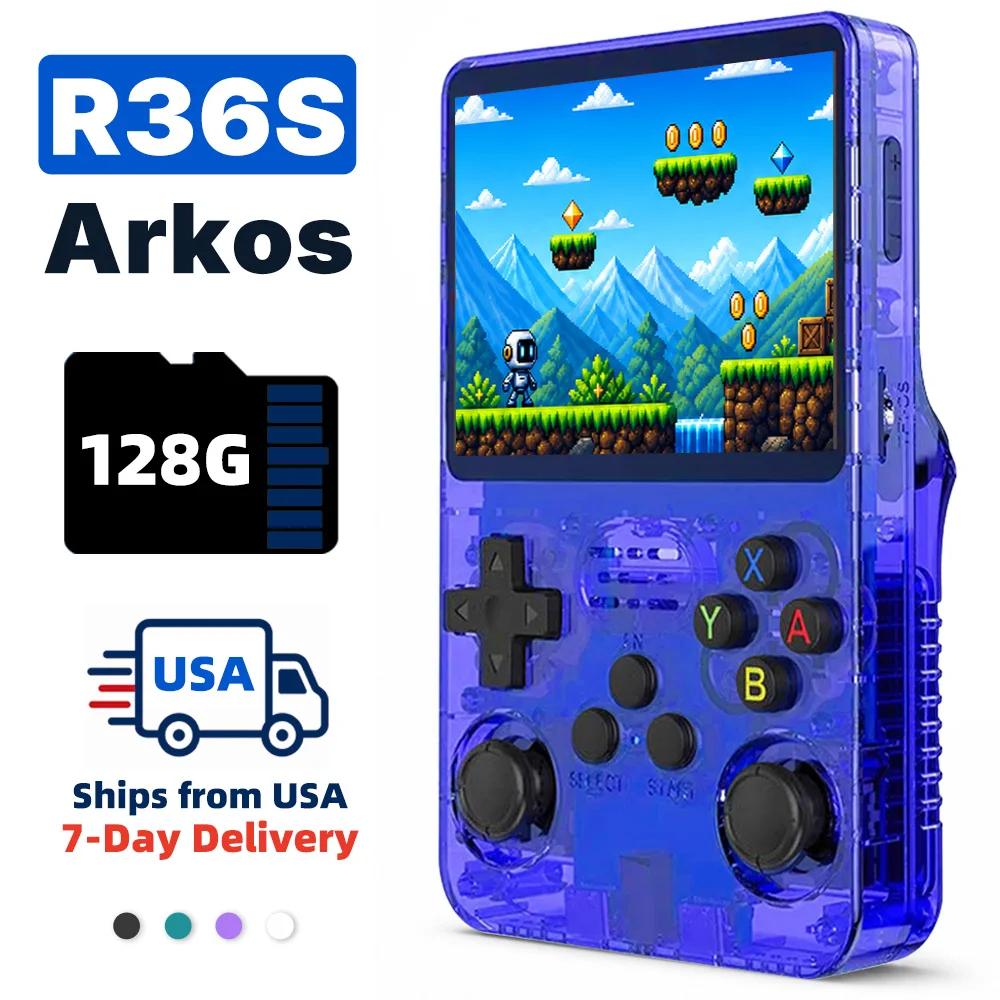 BOYHOM 256G 128G R36S Portable Play Console Retro Linux System Portable IPS Portable Pocket Reader 3.5 Inch 64GB Video Games Kids Gifts