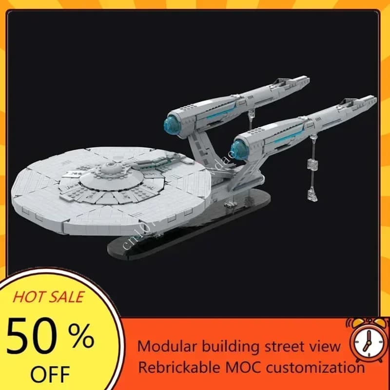 2328PCS USS EnterpriseSpace Guerra Militare Spazio Guerra Militare MOC Corazzata Modello Assemblaggio FAI DA TE Architettura Puzzle Regalo Di Natale
