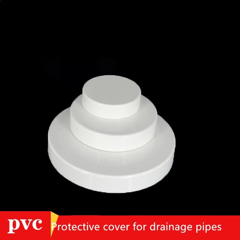 1 pz 50-110mm PVC Decor Copertura Tubo di plastica bianca tappo del tubo di drenaggio Arresto Estremità del tubo Connettori Accessori per l'irrigazione del giardino