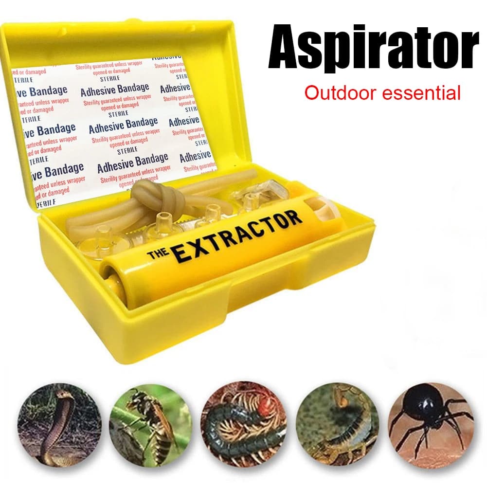 Vacuum Suction Pump Wild Venomous Bee Mosquito Bite Outdoor Venom Extractor Helmet Camping Hiking Safety Tool First Aid