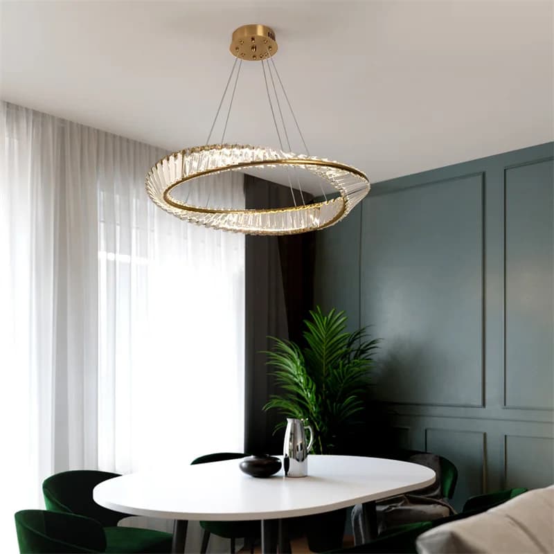 Lampade a sospensione ad anello di lusso a led per soggiorno, sala da pranzo, lampadario, decorazioni per la casa moderne, lampada da soffitto, apparecchio nordico, lucentezza