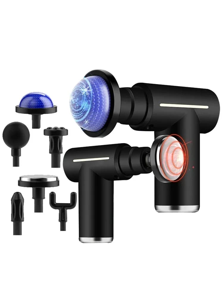 6-head Massage Gun Professional Level Muscle Relaxation Intelligent Exercise Fitness Massage Stripper with cold and warm wrap