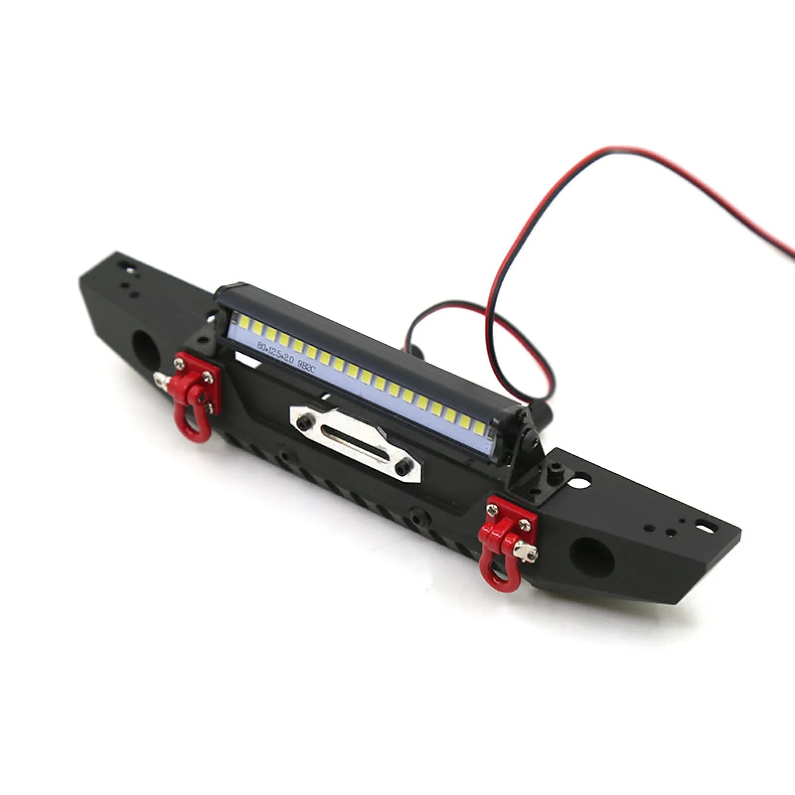 Metal Front bumper for Auto RC Crawler 1/10 with LED Light and Hook for 1/10 RC Axial SCX10 & SCX10 II 90046 TRX4 TRX-4 D90 TF2
