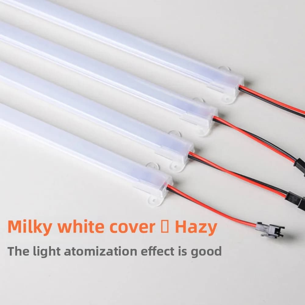 Nuova Striscia LED Rigida 30/40cm ad Alta Luminosità, Tubi LED a Risparmio Energetico, 72 LED, Strisce Luminose LED con Clip