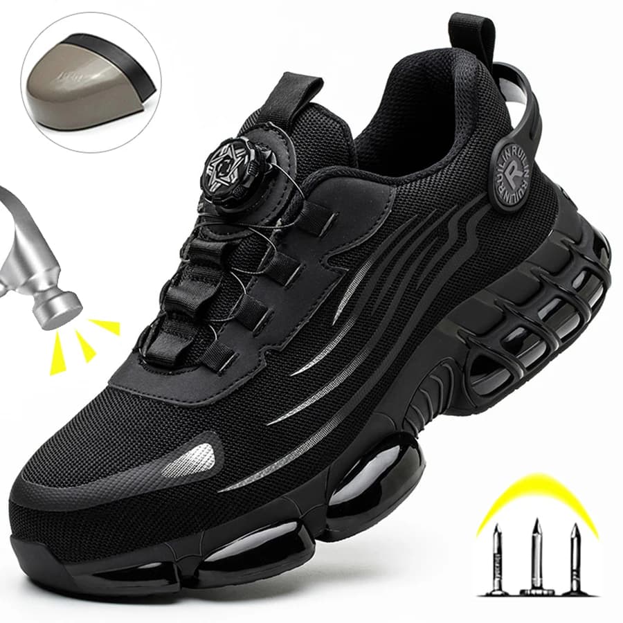 Scarpe antinfortunistiche protettive con punta in acciaio indistruttibili Scarpe da lavoro resistenti all'abrasione antiscivolo Scarpe da ginnastica comode e resistenti