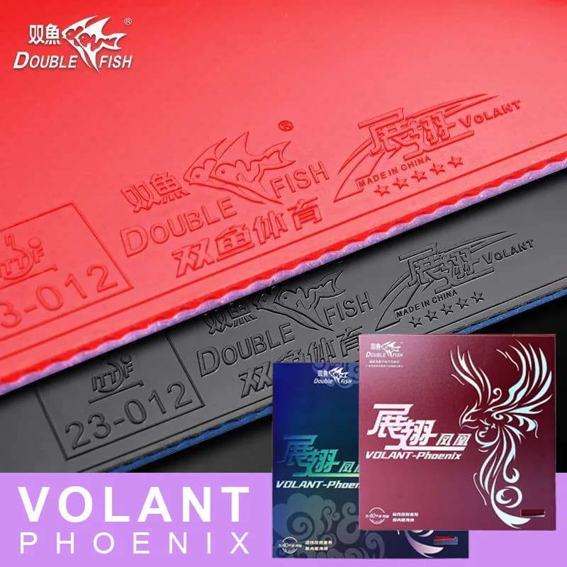 DOPPIO PESCE Volant Phoenix Gomma da ping pong appiccicosa cinese Energia interna Foglio di gomma da ping pong