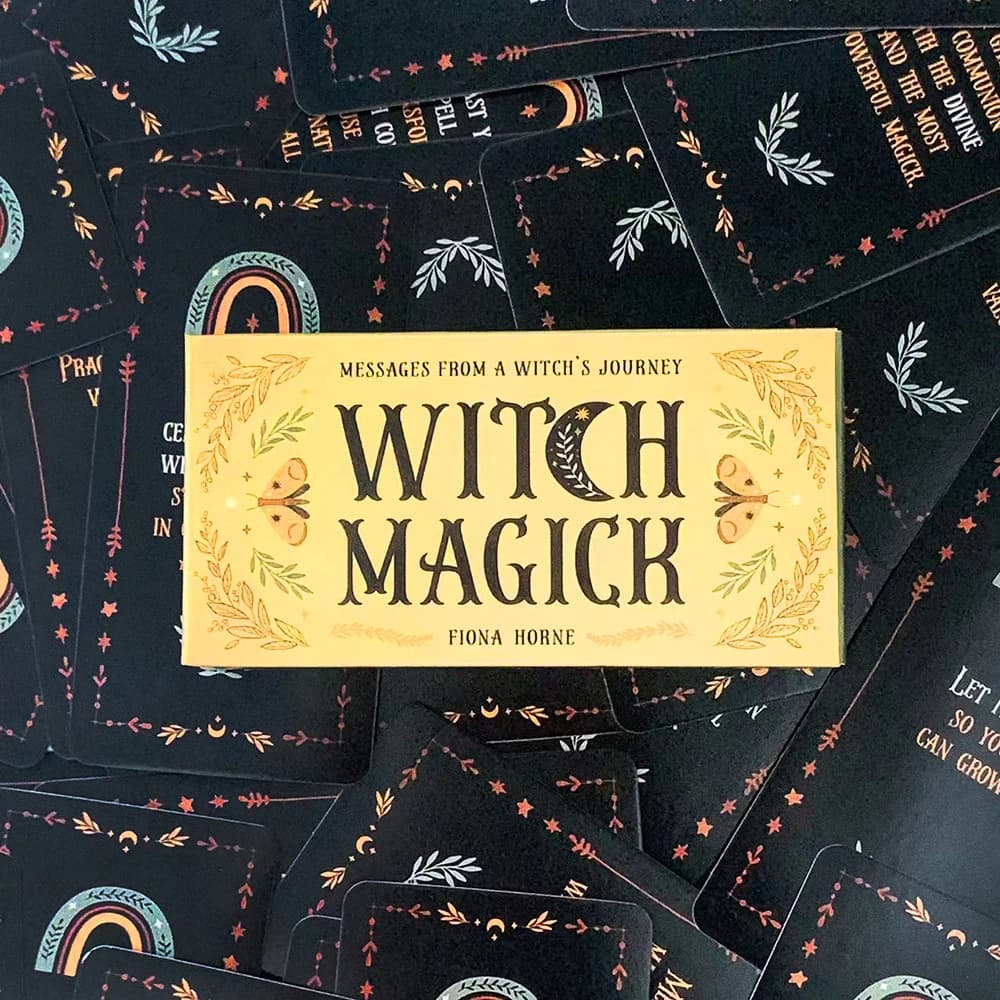 Witch Magick Oracle Deck 40 pezzi Carte di ispirazione con parole chiave Versione inglese Il destino della strega Divinazione Tarocchi Gioco di società