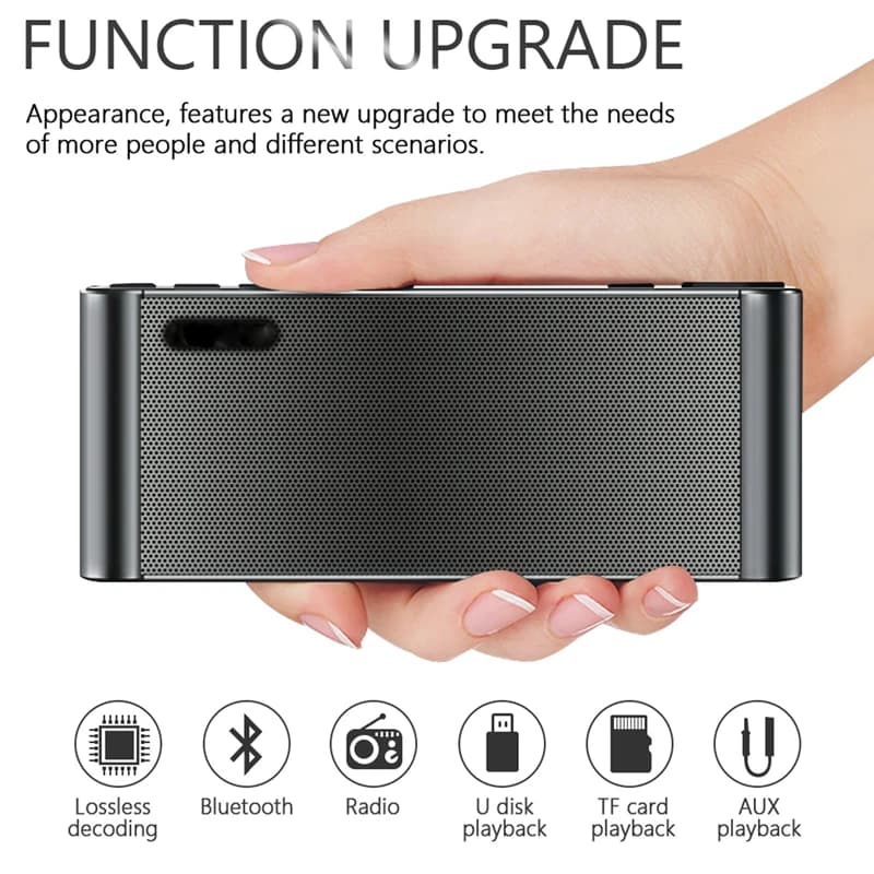 Altoparlante Bluetooth HIFI Soundbar portatile Wireless Super Bass con doppio altoparlante con microfono TF FM Radio USB Sound Box regalo