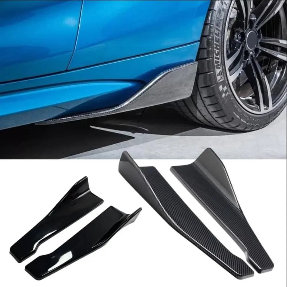 35/48 centimetri ABS Auto Paraurti Spoiler Labbro Posteriore Diffusore Gonna Laterale Auto Paraurti Bar Estensioni in fibra di Carbonio Auto Angolo paraurti