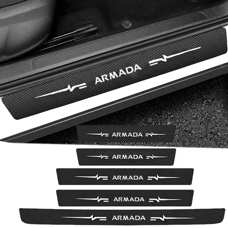 Car accessories for Armada: Front Soil Stickers, Anti-Graffio Protective Film for Rear Bumpers
