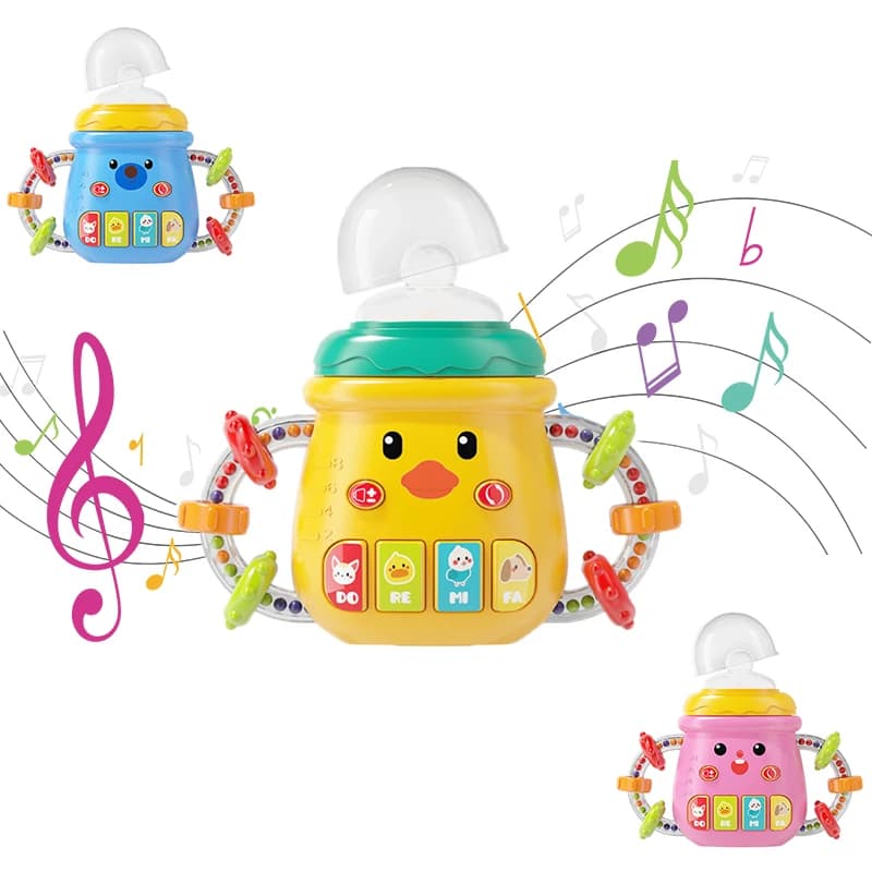Bambino Musical Biberon Ciuccio 0-12M Neonato Morbido Massaggiagengive Sonagli Giocattolo Educativo Mobile Lenitivo Musica Vocale Sonagli Giocattoli