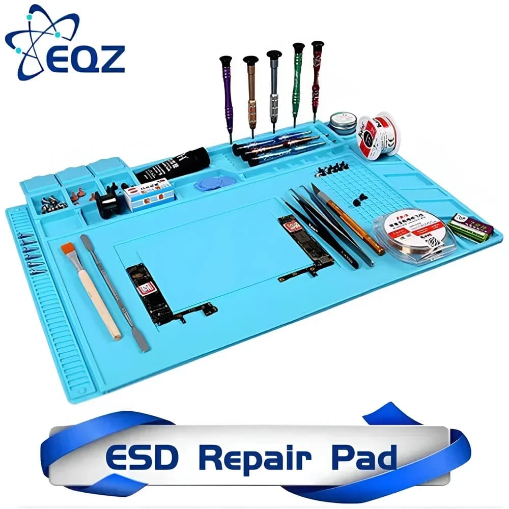 Magnetic Carpet Silicone Repair Mat Heat Resistant 932 ° F Pressed Circuit Welding Mat for ESD Iron Phone Repair