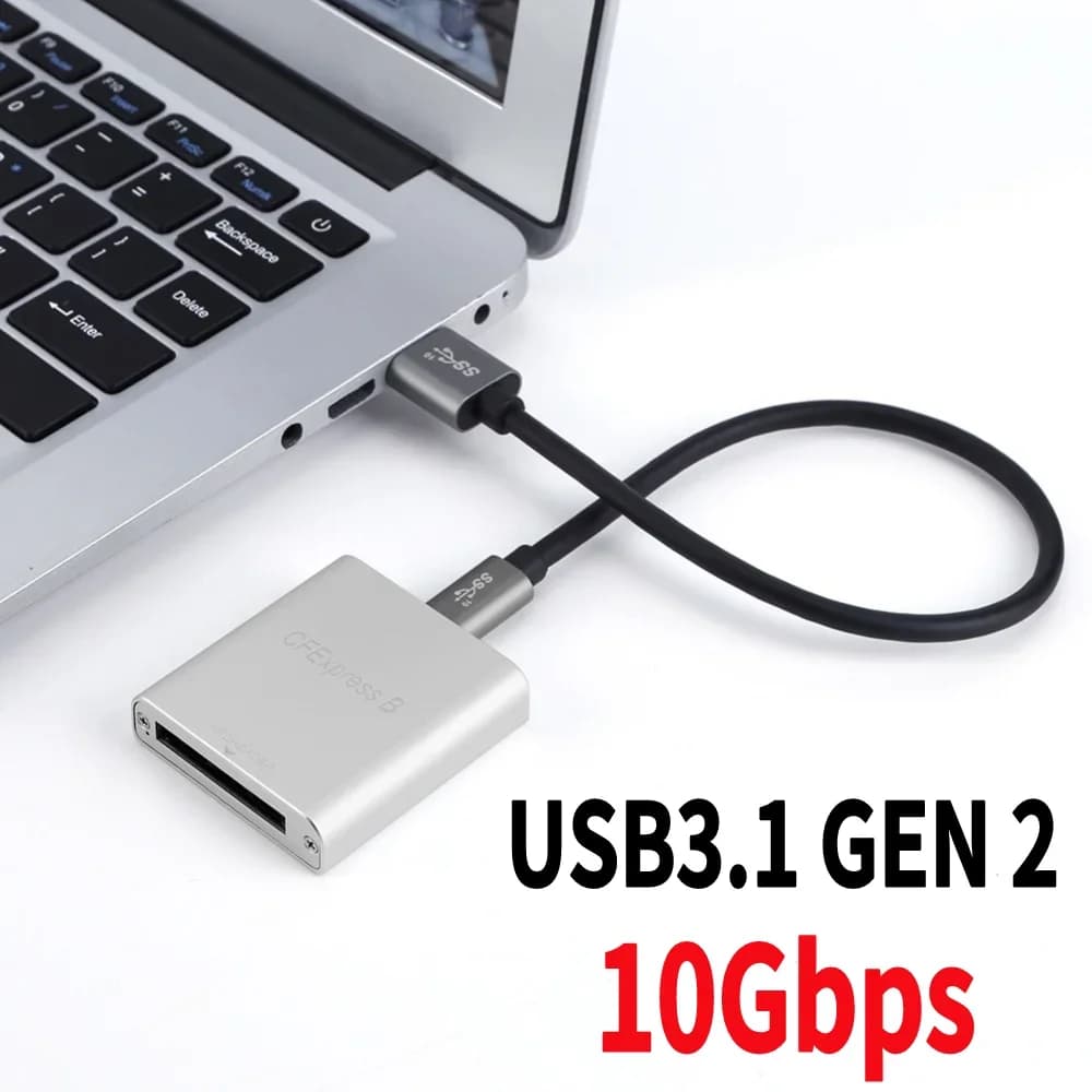 Lettore di schede CFexpress portatile USB 3.1 Gen 2 CFE B Memory Card Drive-Free per Computer portatile telefono per MacBook iPad Chromebook
