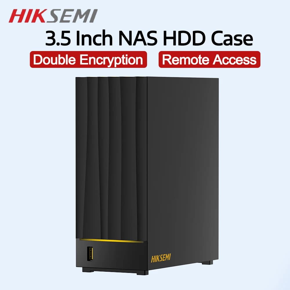 HIKSEMI Custodia SSD SATA da 3,5 pollici Custodia per HDD di rete NAS Scatola esterna HD Unità disco rigido USB Casa Personal Cloud Serve