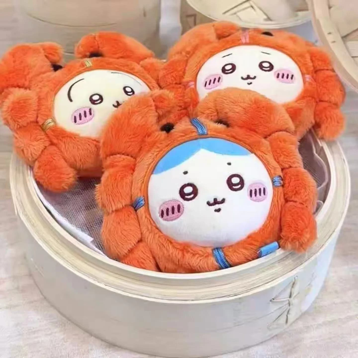 Chiikawa Pelliccia di Granchio Orsacchiotto Appendiabiti per Bambole Giocattolo in Pelliccia Portachiavi Appendiabiti per Bambini Carino in Magazzino Regalo Nagano Hachiwera Usag C Hii