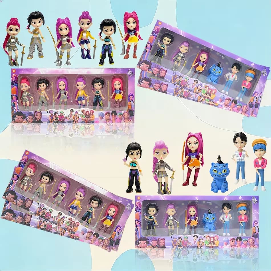 NEW Kpop Demon Hunters, Rumi Zoe Mira PVC Characters, Desk Collection, Children's Gift