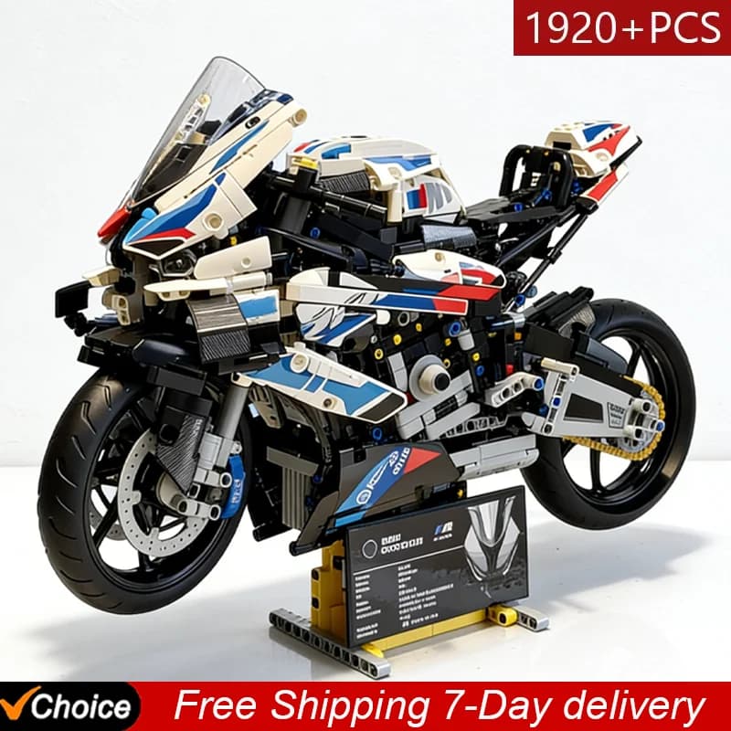 Modellino di Moto da Costruire, Simulazione Realistica, Decorazione, Modello da Assemblare, Giocattolo MOC Difficile, Regalo Educativo per Ragazzi