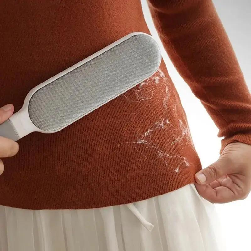 Pet hair removal device on both sides, manual electrostatic sticky hair brush, for cats, clothing, sofas, furniture, carpet cleaning
