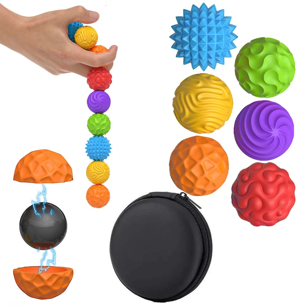 Giocattolo calmante per autismo di seconda generazione aggiornato Giocattolo sensoriale per sollievo dallo stress per adulti Palline magnetiche in silicone Giocattolo agitarsi Palle per preoccupazioni