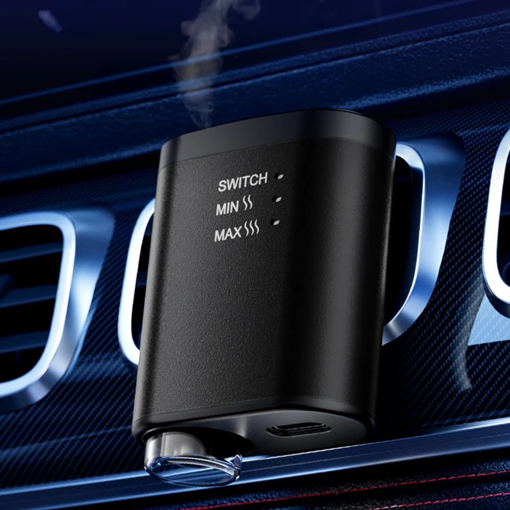Electric Auto Air Diffuser Aroma Car Air Vent Humidifier Mist Wood Grain Oil Aromatherapy Car Air Freshener Perfume Fragrance