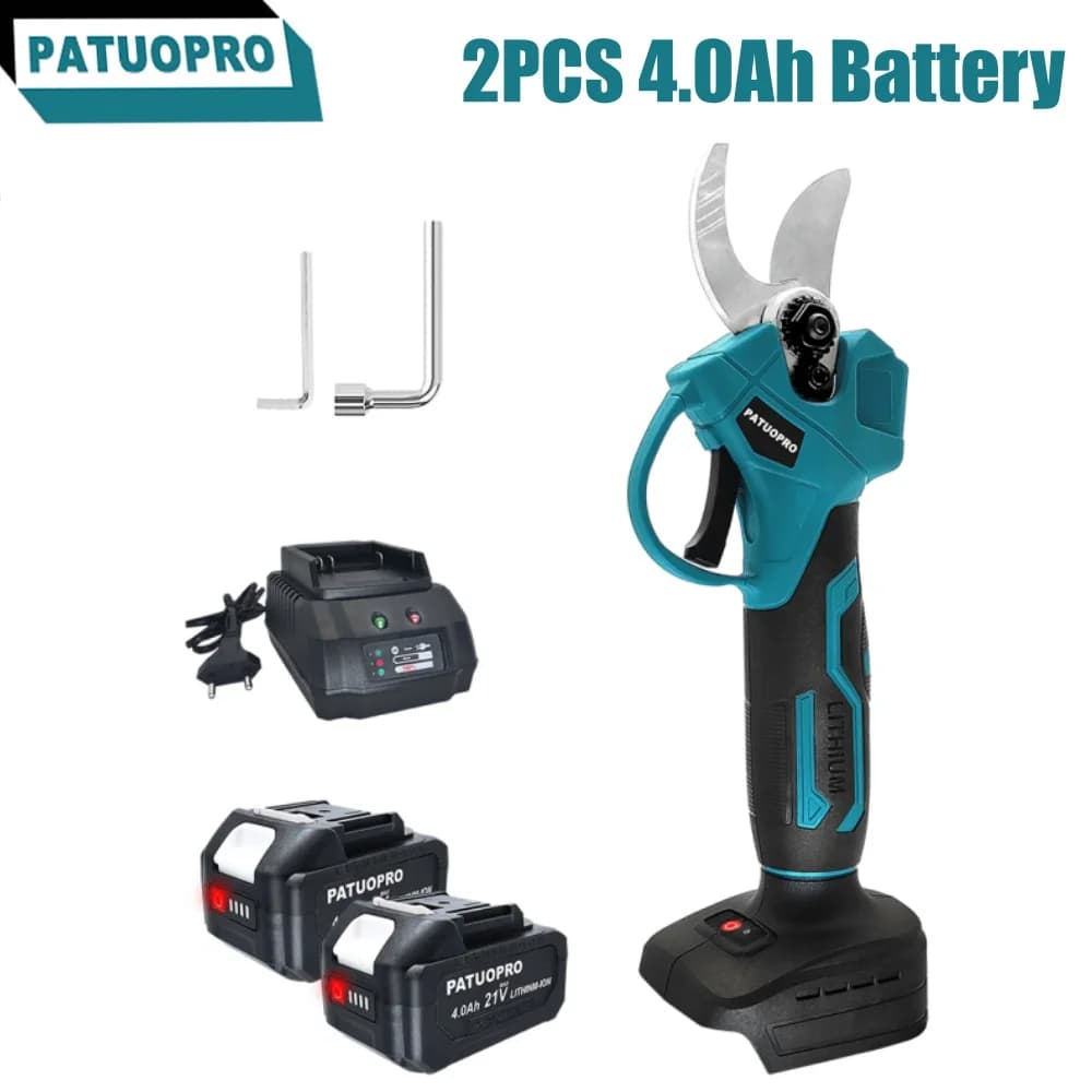 PATUOPRO 30 MILLIMETRI Cordless Electric Scissors Brushless Potential Cemetery Shaft from Fruit Bonsai Power Supply Tool for Makita 18 V Battery