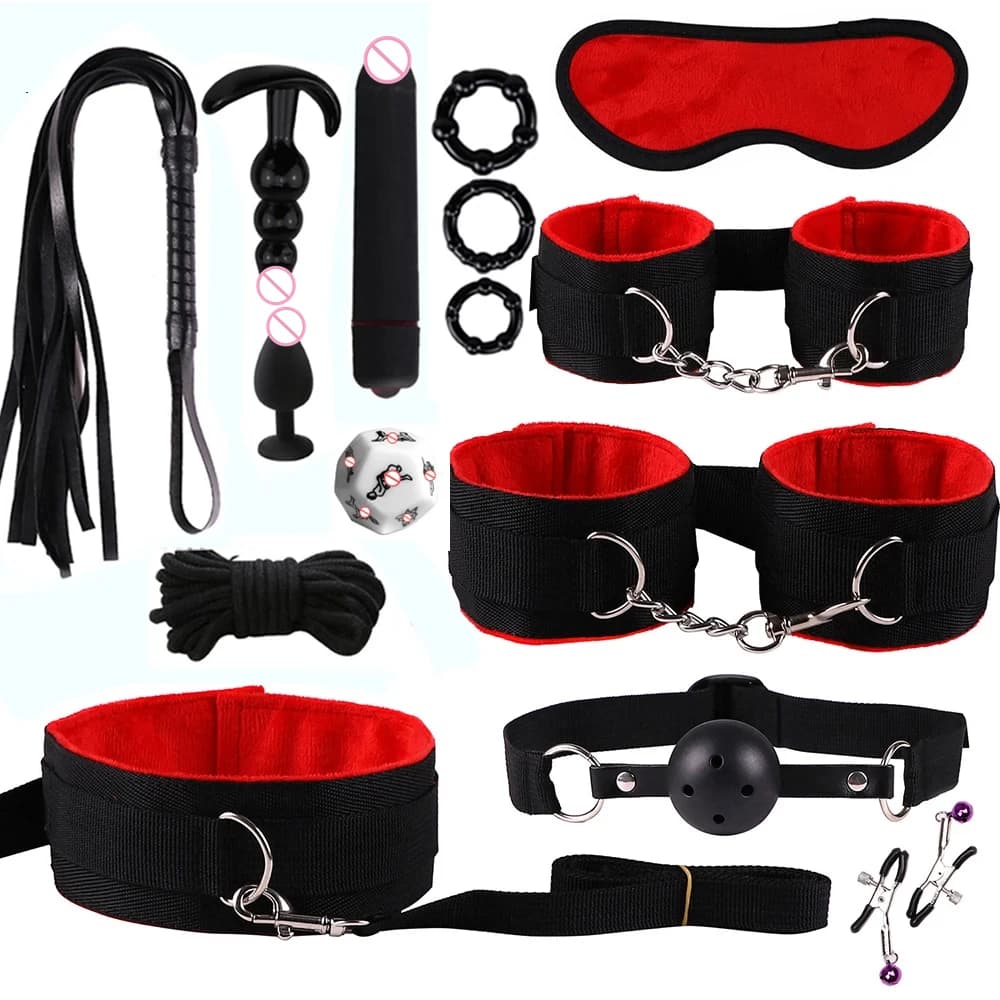 Sexual toys for women, BDSM kit for couples, sexy adult toys, erotic accessories, session handcuffs, anal plugs, sexual games.