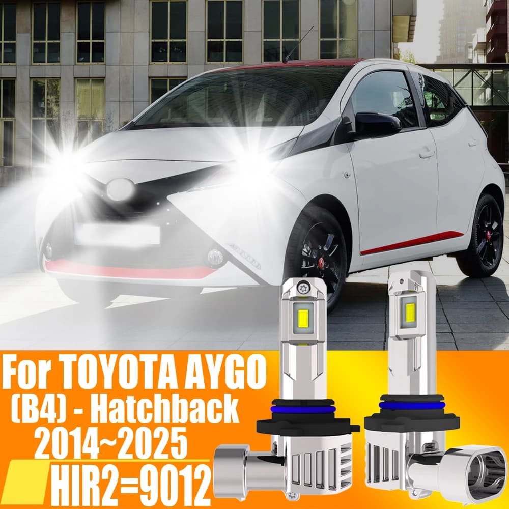 2 pz HIR2 Ha Condotto Il Faro Canbus 9012 Lampadina Per Auto Ad Alta Potenza Diodo di Luce Bianca Lampada 12 v 55 w Per TOYOTA AYGO B4 Hatchback 2014 ~ 2025